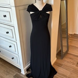 NWT Tadashi Collection XS twisted drape front gown dress